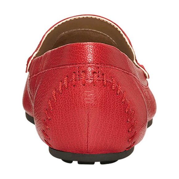 AEROSOLES Womens Red Snake Over Drive Toe Slip On Leather Moccasins Shoes 9.5 M - Picture 2 of 4